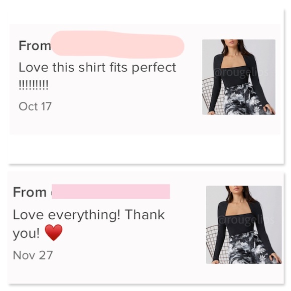 Black Square Neck Long Sleeve Slim Fitted Tee Shirt - Picture 6 of 7